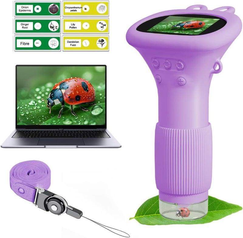 WINWEND Kids Microscope Pocket Microscope -1000X Portable Microscope for Kid | Photo and Video Mini Microscopes | 2'' Digital Little Scientist Microscopes for 3-10 Age Years Old Boys Girls Toys Gifts - Image 1